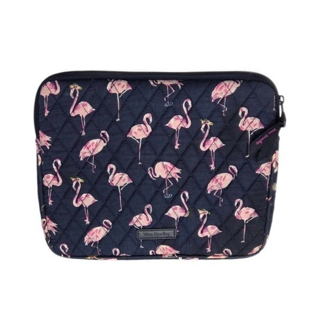 Vera Bradley Fiesta Flamingo Tablet Case Bag Quilted Hot Pink Summer Travel